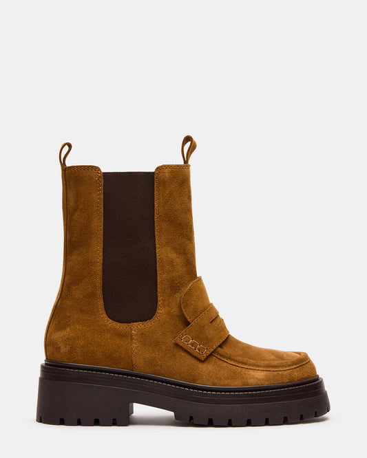 CONWAY Coganc Suede Platform Lug Chelsea Women's Ankle Boot | Steve Madden