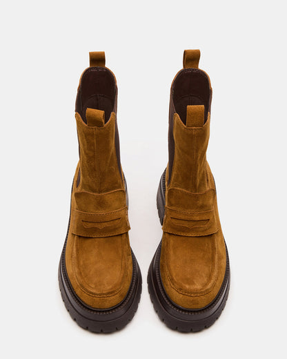 CONWAY Coganc Suede Platform Lug Chelsea Women's Ankle Boot | Steve Madden