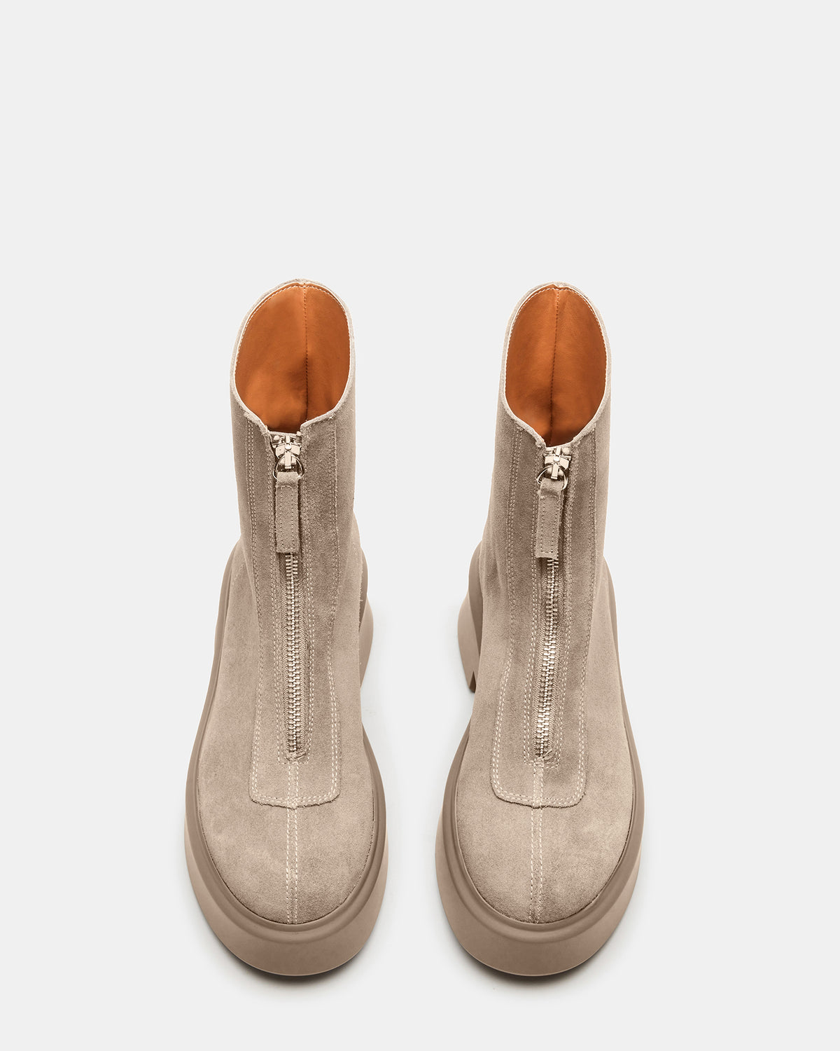 JONES Light Grey Zipper Lug Women's Ankle Boot | Steve Madden