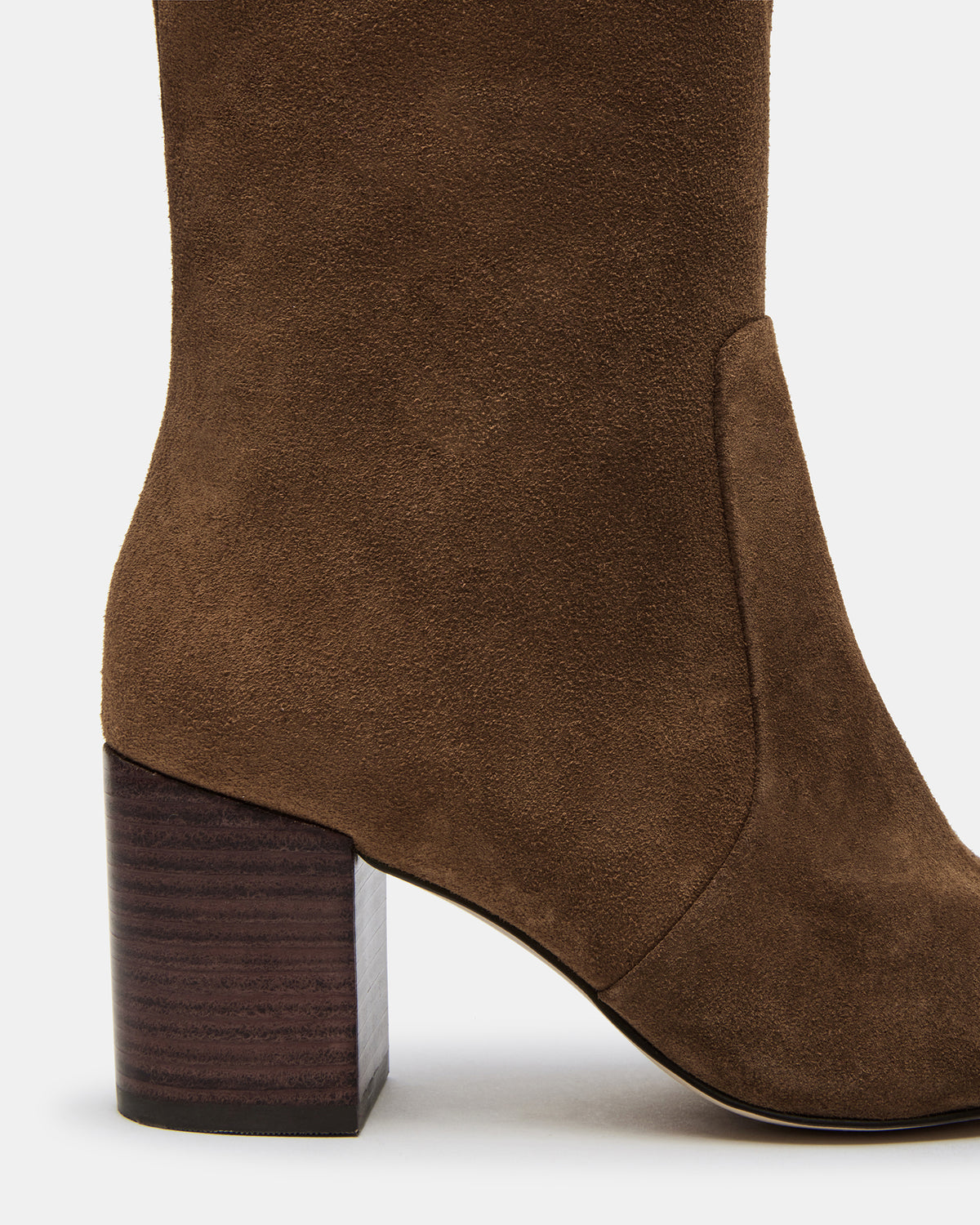 SKYLINE Chestnut Suede Knee-High Pointed Toe Women's Boot | Steve Madden