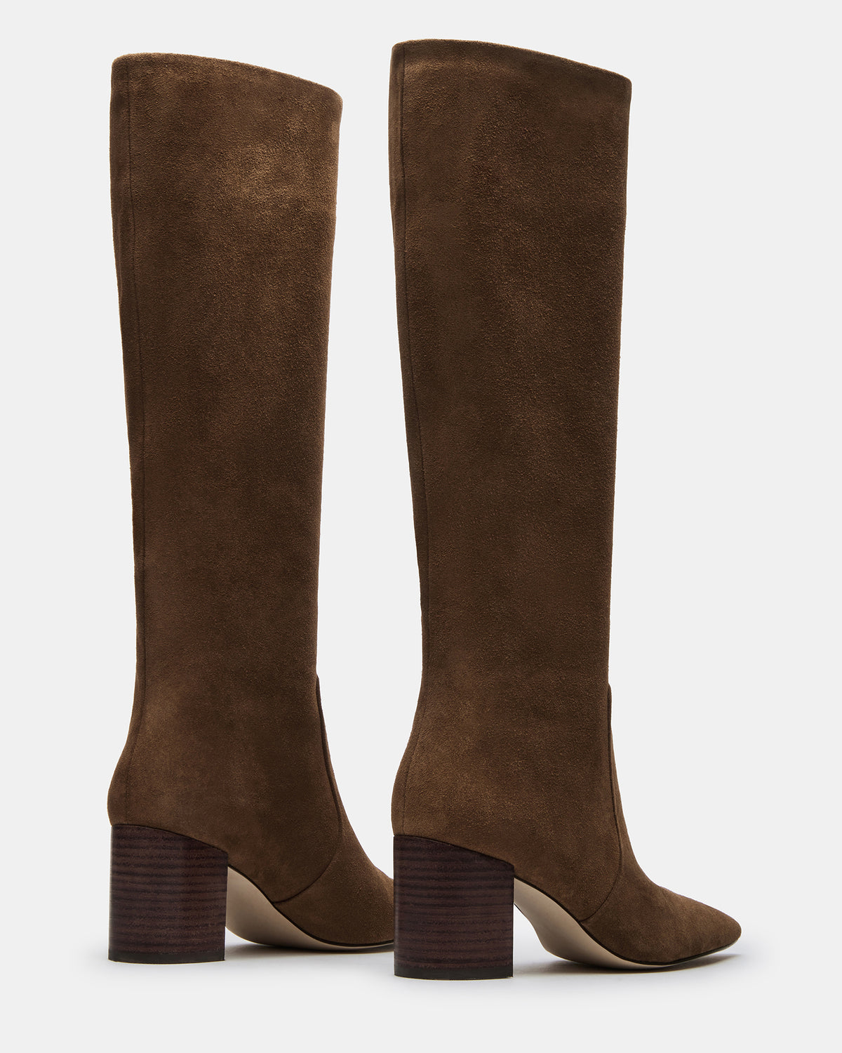 SKYLINE Chestnut Suede Knee-High Pointed Toe Women's Boot | Steve Madden