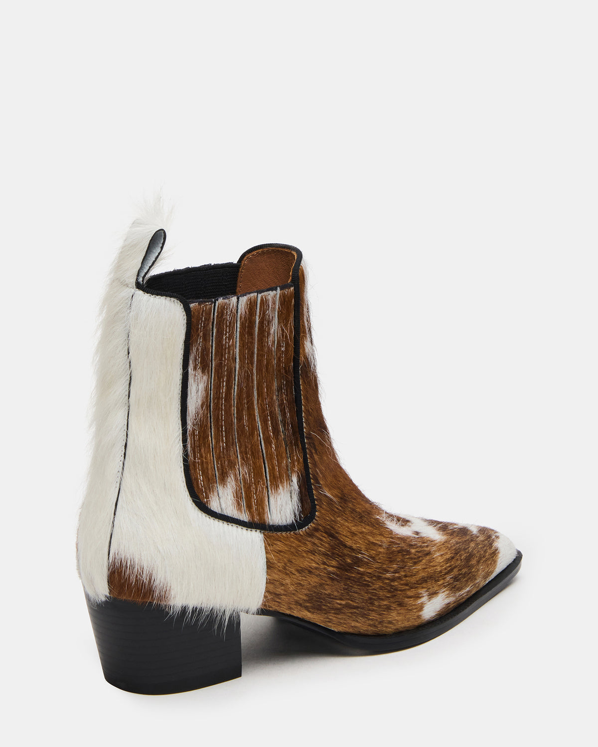 ALFONSA Brown Multi Chelsea Block Heel Women's Ankle Boot | Steve Madden