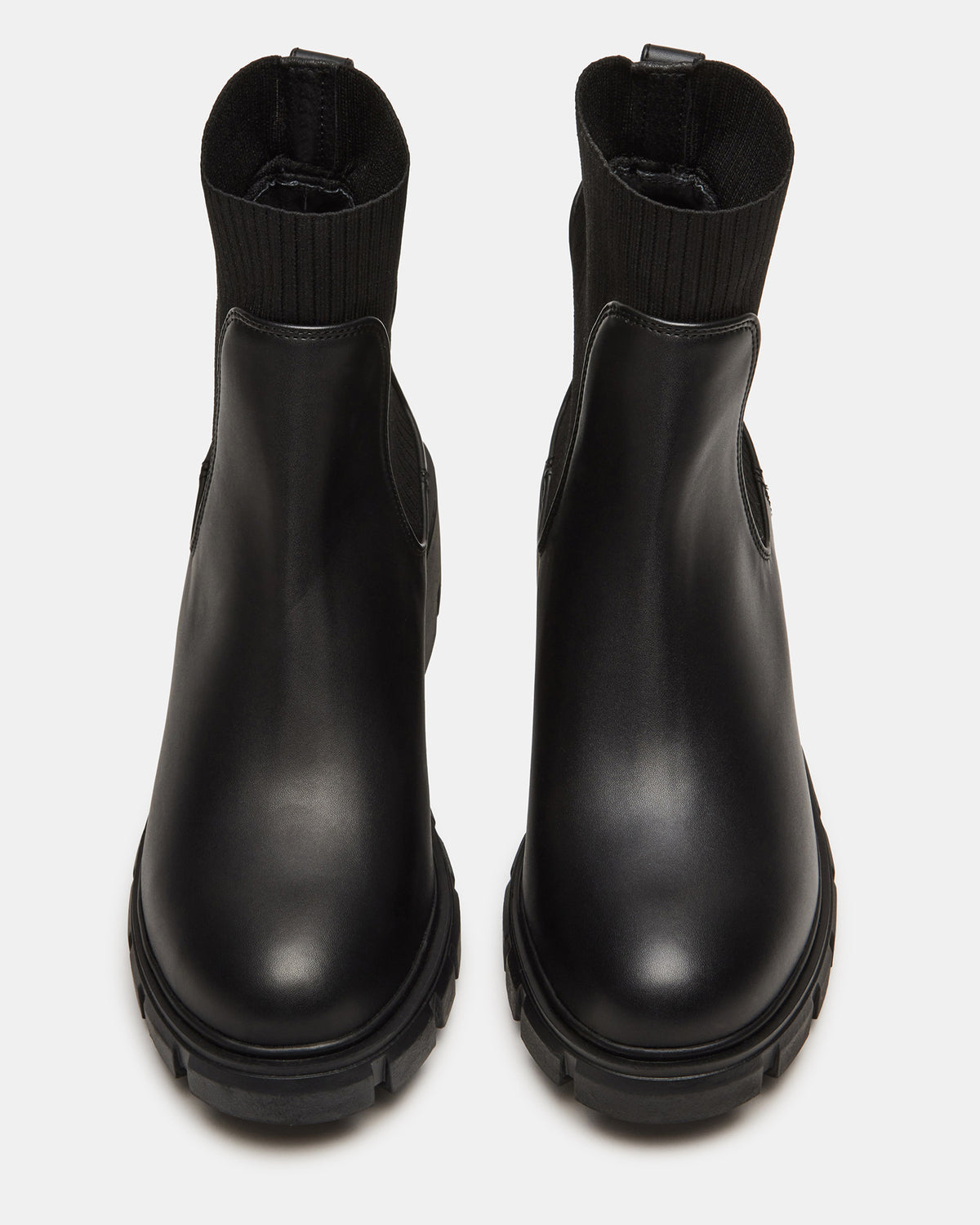 HUTCHH20 Black Water-Resistant Lug Sole Ankle Boot | Women's Booties | Steve Madden