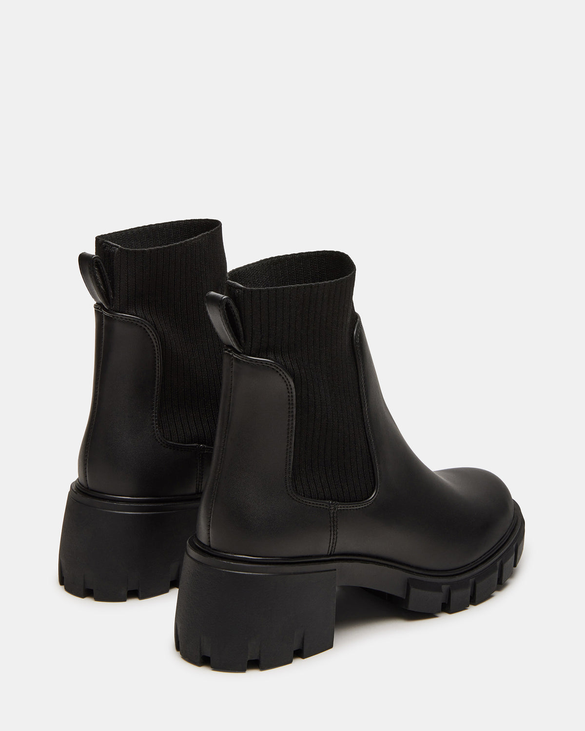 HUTCHH20 Black Water-Resistant Lug Sole Ankle Boot | Women's Booties | Steve Madden