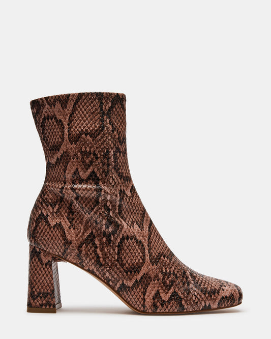 HUSH Snake Square Toe Bootie | Women's Ankle Boots | Steve Madden