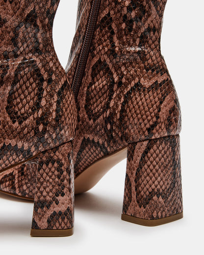 HUSH Snake Square Toe Bootie | Women's Ankle Boots | Steve Madden