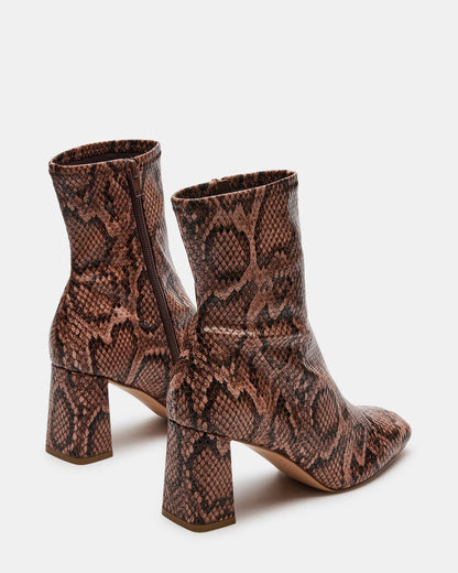 HUSH Snake Square Toe Bootie | Women's Ankle Boots | Steve Madden