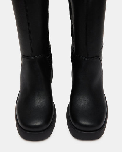BERKLEIGH Black Wide Calf Women's Knee High Boot | Steve Madden