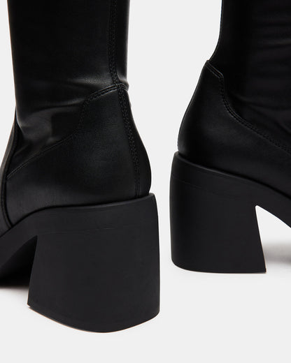 BERKLEIGH Black Wide Calf Women's Knee High Boot | Steve Madden
