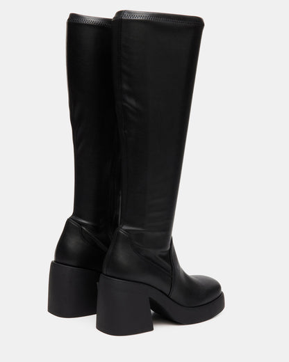 BERKLEIGH Black Wide Calf Women's Knee High Boot | Steve Madden