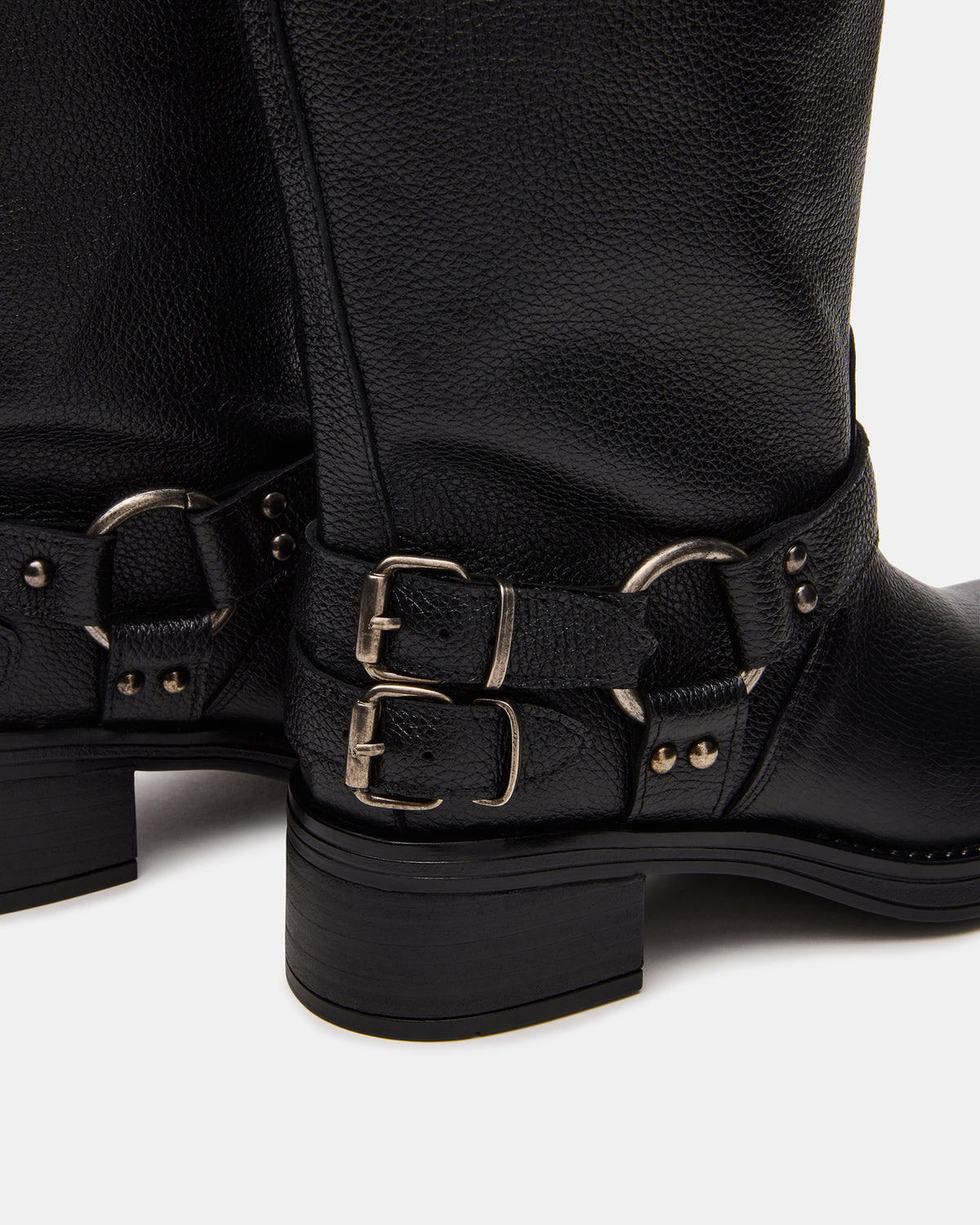 ASTOR Black Leather Wide Calf Knee-High Women's Boot | Steve Madden