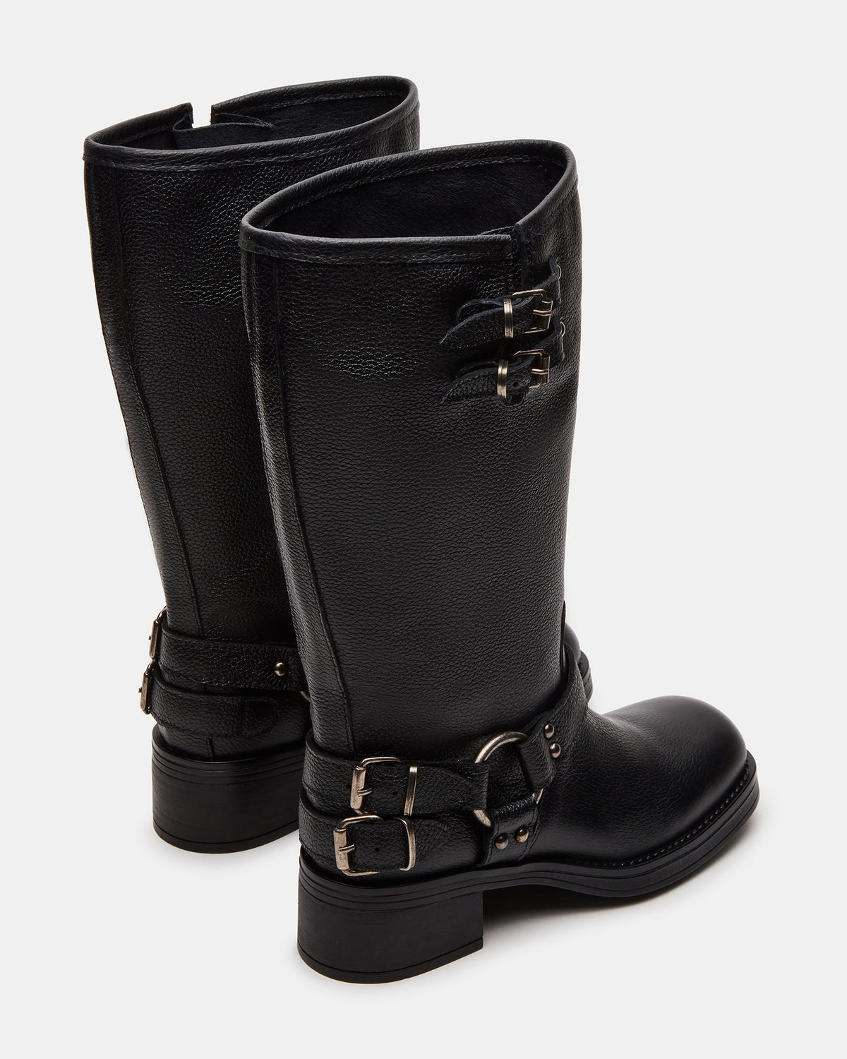 ASTOR Black Leather Wide Calf Knee-High Women's Boot | Steve Madden
