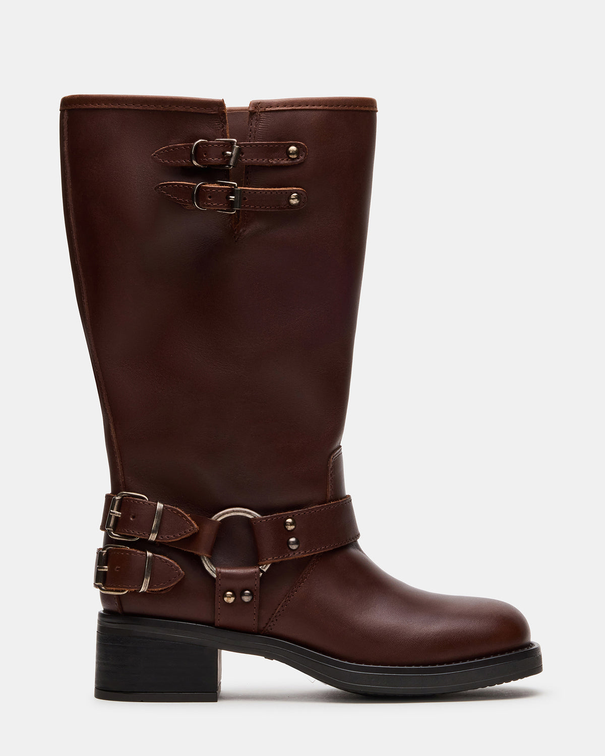 ASTOR Brown Leather Wide Calf Knee-High Women's Boot | Steve Madden