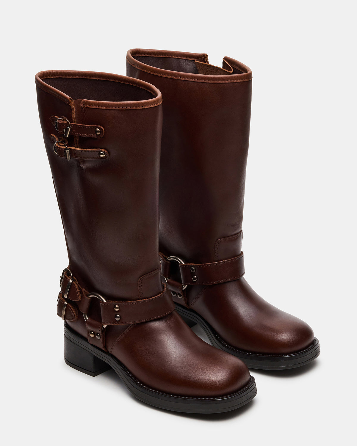 ASTOR Brown Leather Wide Calf Knee-High Women's Boot | Steve Madden