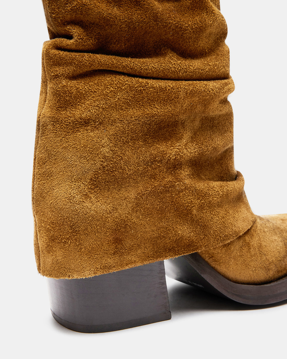 PIA Chestnut Suede Cuffed Boot | Women's Booties | Steve Madden