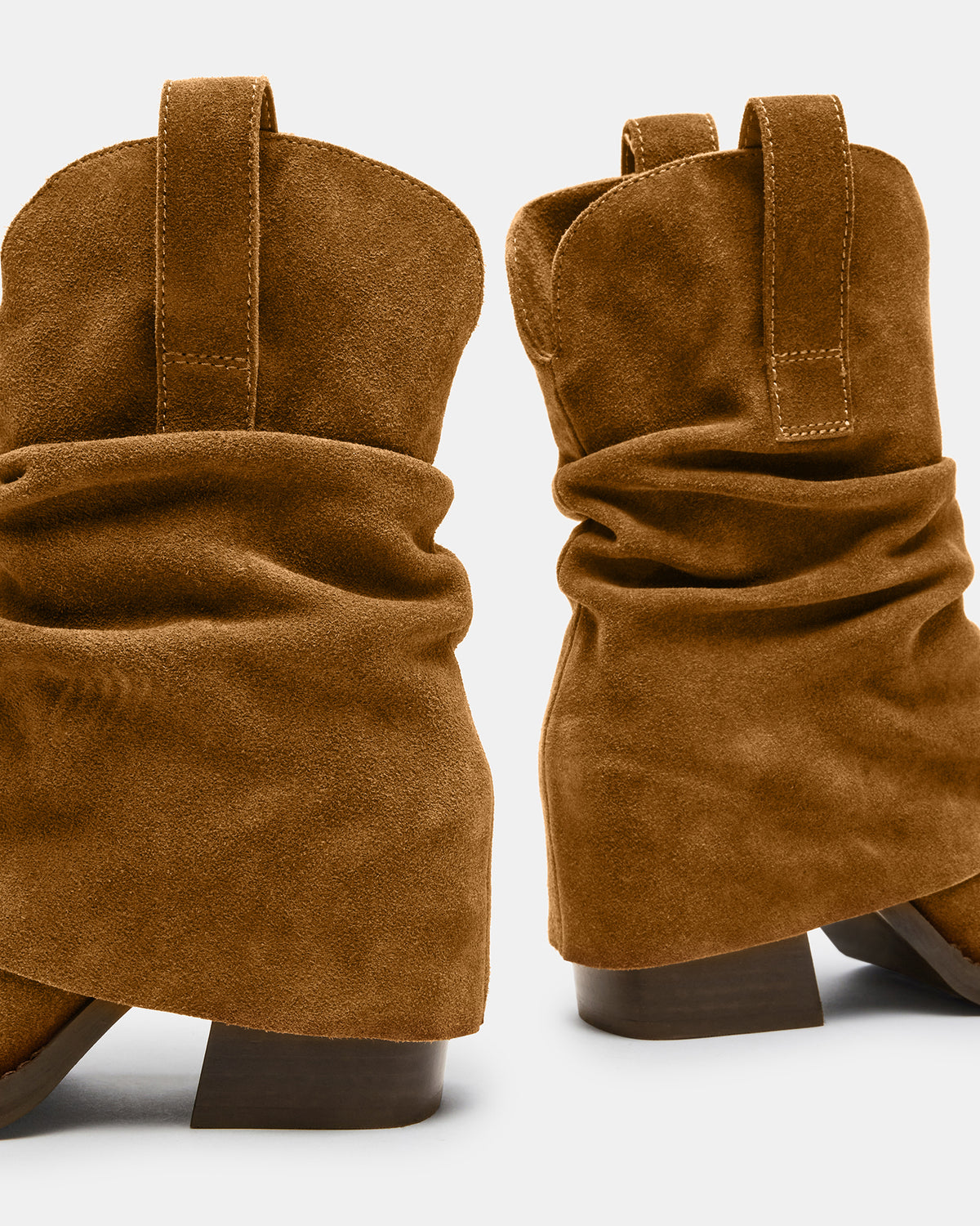 PIA Chestnut Suede Cuffed Boot | Women's Booties | Steve Madden