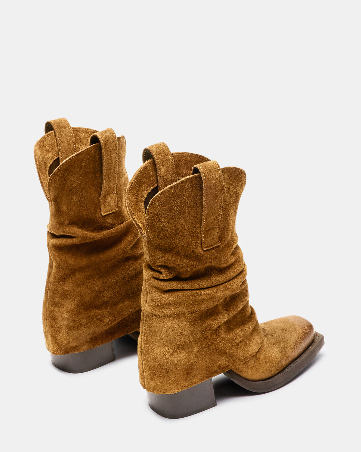 PIA Chestnut Suede Cuffed Boot | Women's Booties | Steve Madden