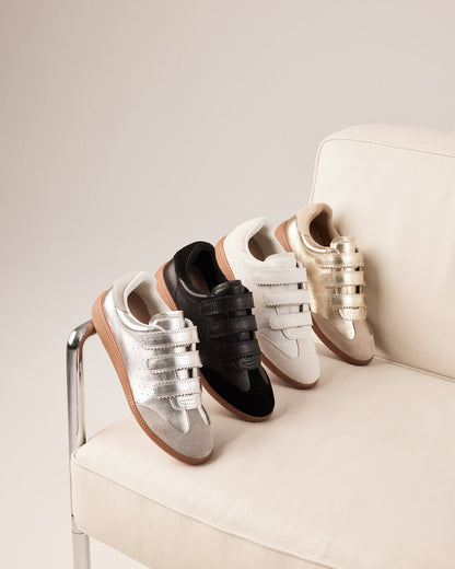 MOMENTUM White Velcro Low-Top Sneaker | Women's Sneakers | Steve Madden