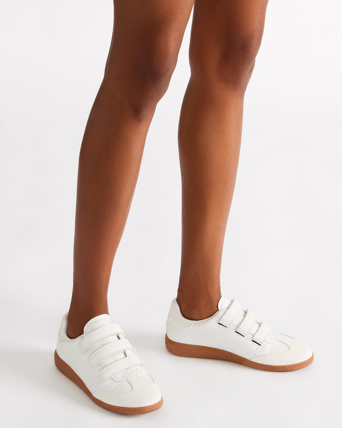 MOMENTUM White Velcro Low-Top Sneaker | Women's Sneakers | Steve Madden