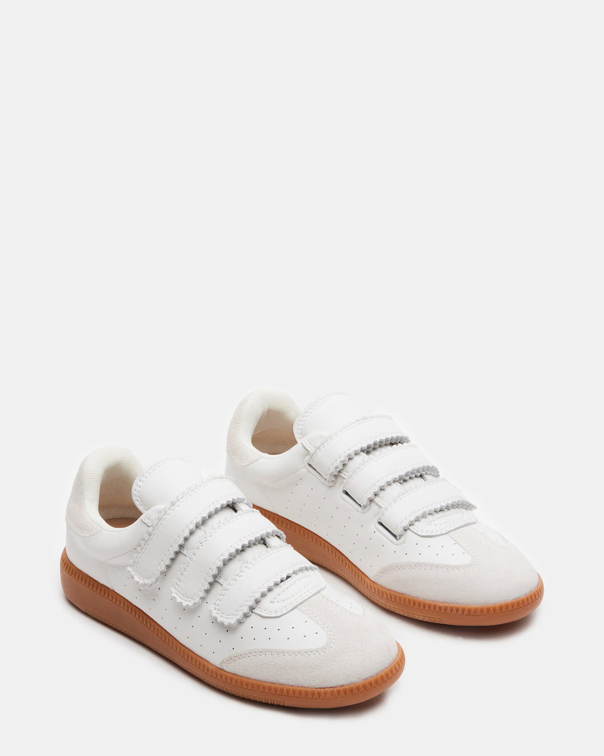 MOMENTUM White Velcro Low-Top Sneaker | Women's Sneakers | Steve Madden