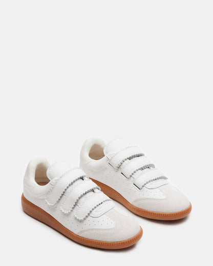 MOMENTUM White Velcro Low-Top Sneaker | Women's Sneakers | Steve Madden