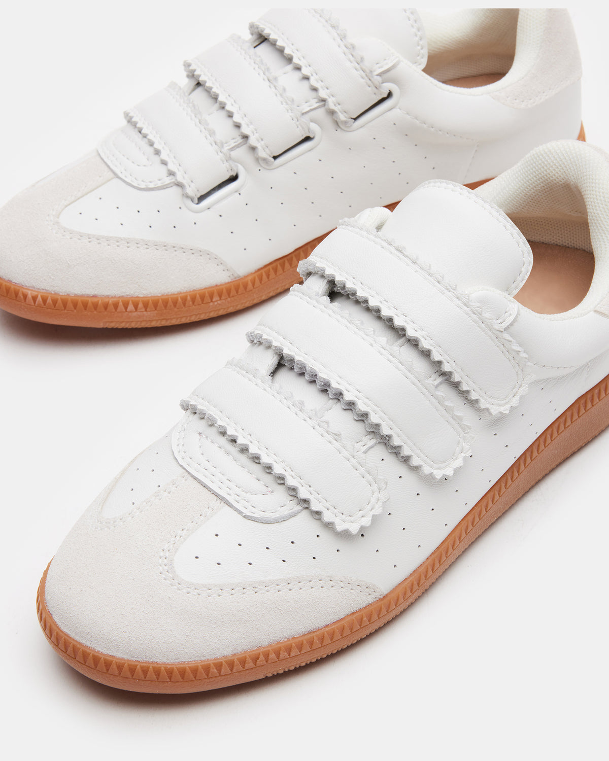 MOMENTUM White Velcro Low-Top Sneaker | Women's Sneakers | Steve Madden
