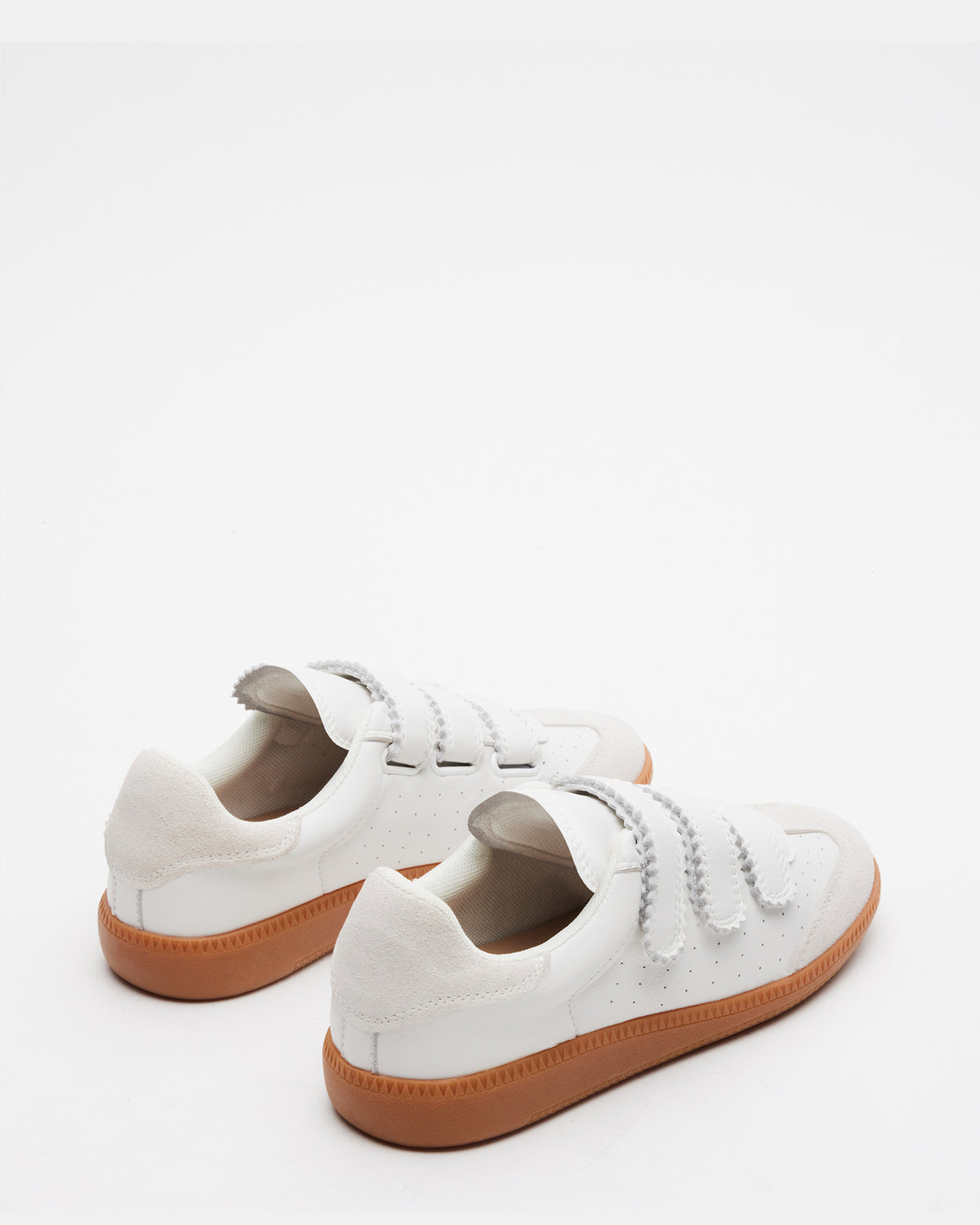 MOMENTUM White Velcro Low-Top Sneaker | Women's Sneakers | Steve Madden