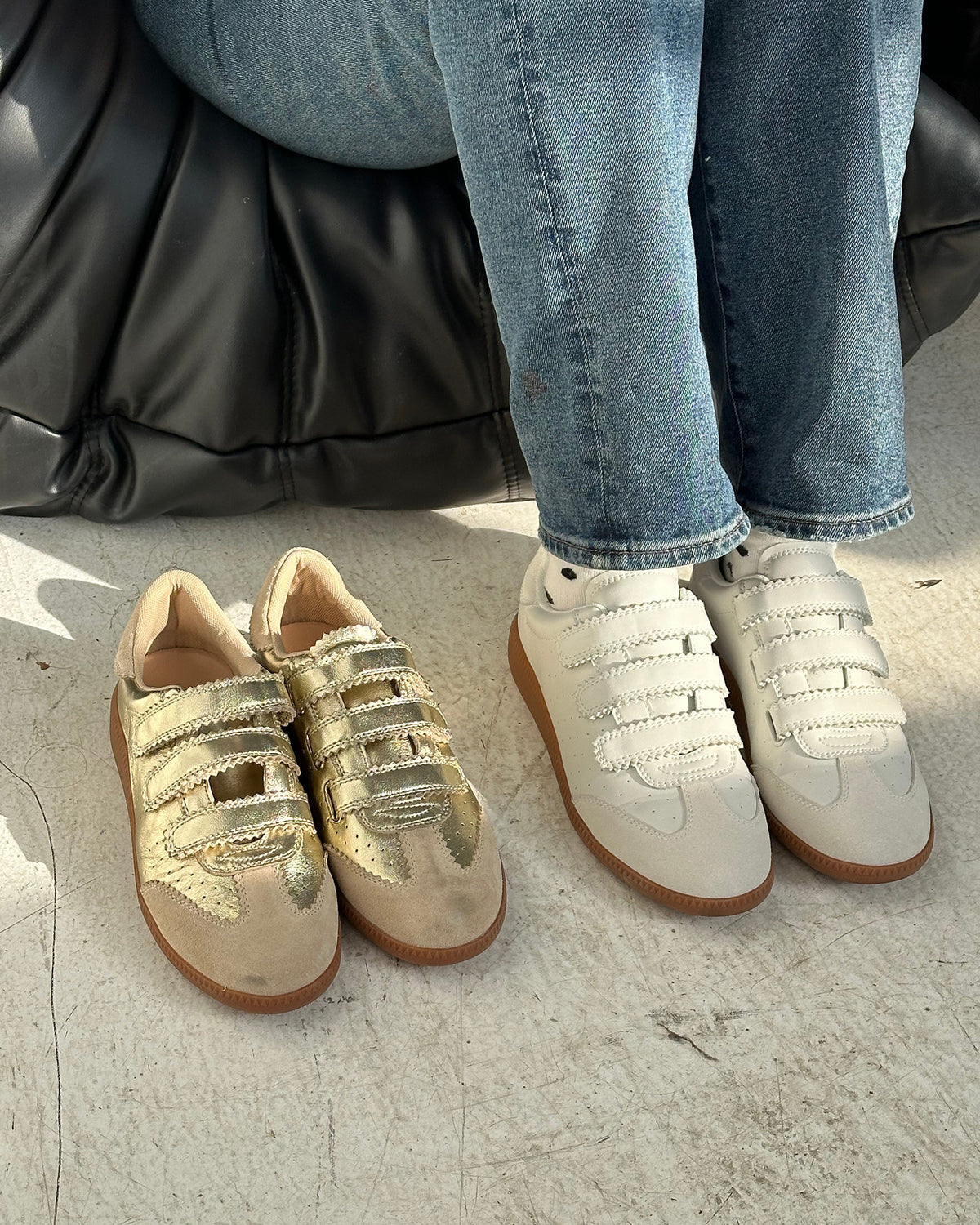 MOMENTUM White Velcro Low-Top Sneaker | Women's Sneakers | Steve Madden