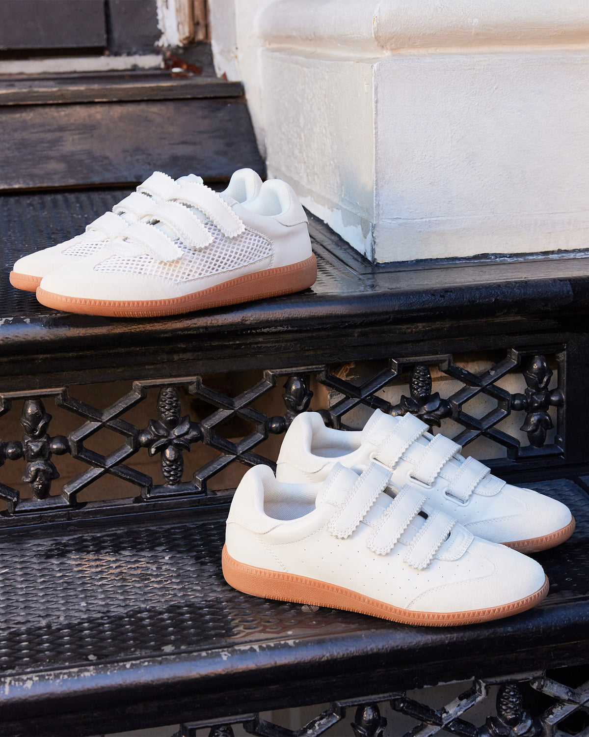 MOMENTUM White Velcro Low-Top Sneaker | Women's Sneakers | Steve Madden