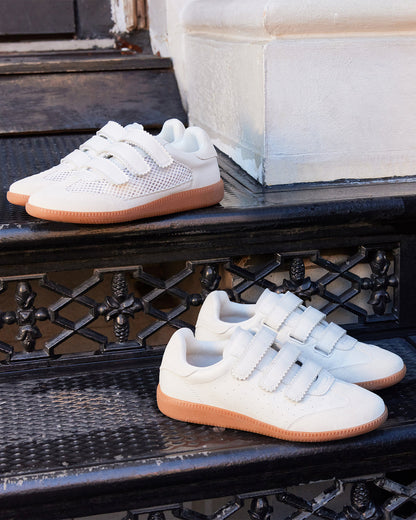 MOMENTUM White Velcro Low-Top Sneaker | Women's Sneakers | Steve Madden