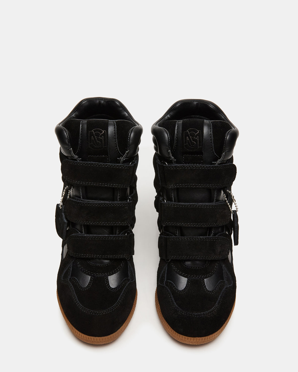 MAVIS Black Suede High-Top Velcro Women's Sneaker | Steve Madden