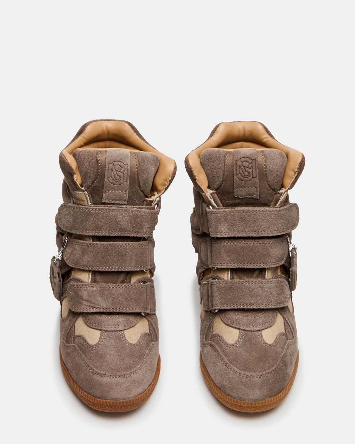 MAVIS Taupe Suede High-Top Velcro Women's Sneaker | Steve Madden