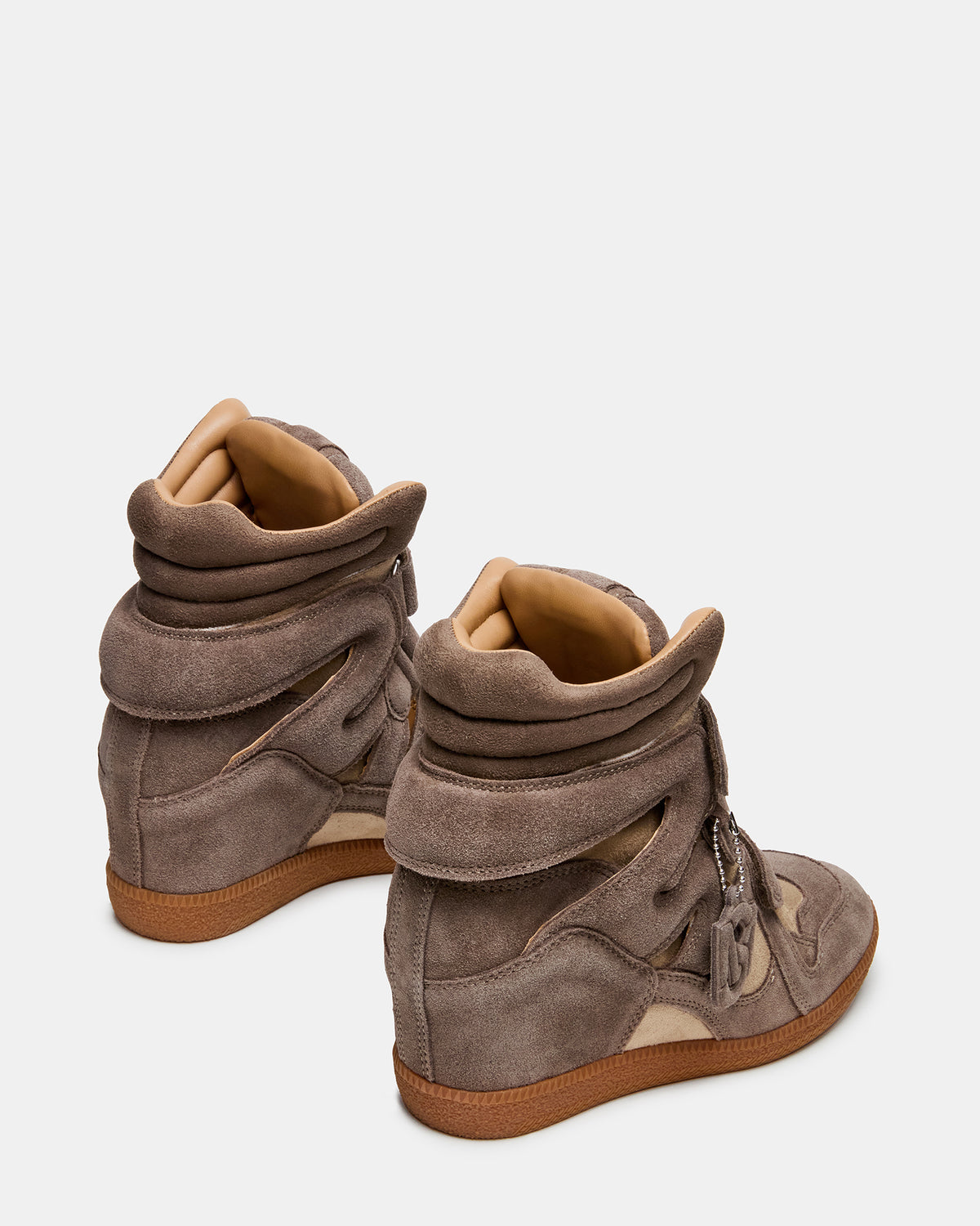 MAVIS Taupe Suede High-Top Velcro Women's Sneaker | Steve Madden