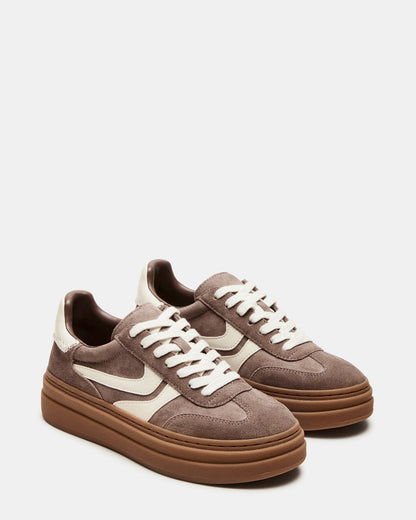 DODGE Espresso Low-Top Platform Women's Sneaker | Steve Madden