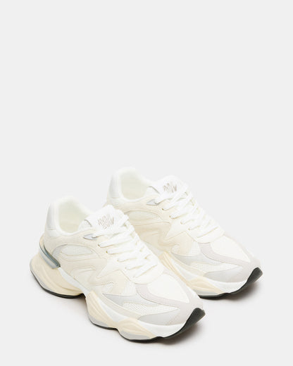 SEBI White Multi Low-Top Lace-Up Women's Sneaker | Steve Madden
