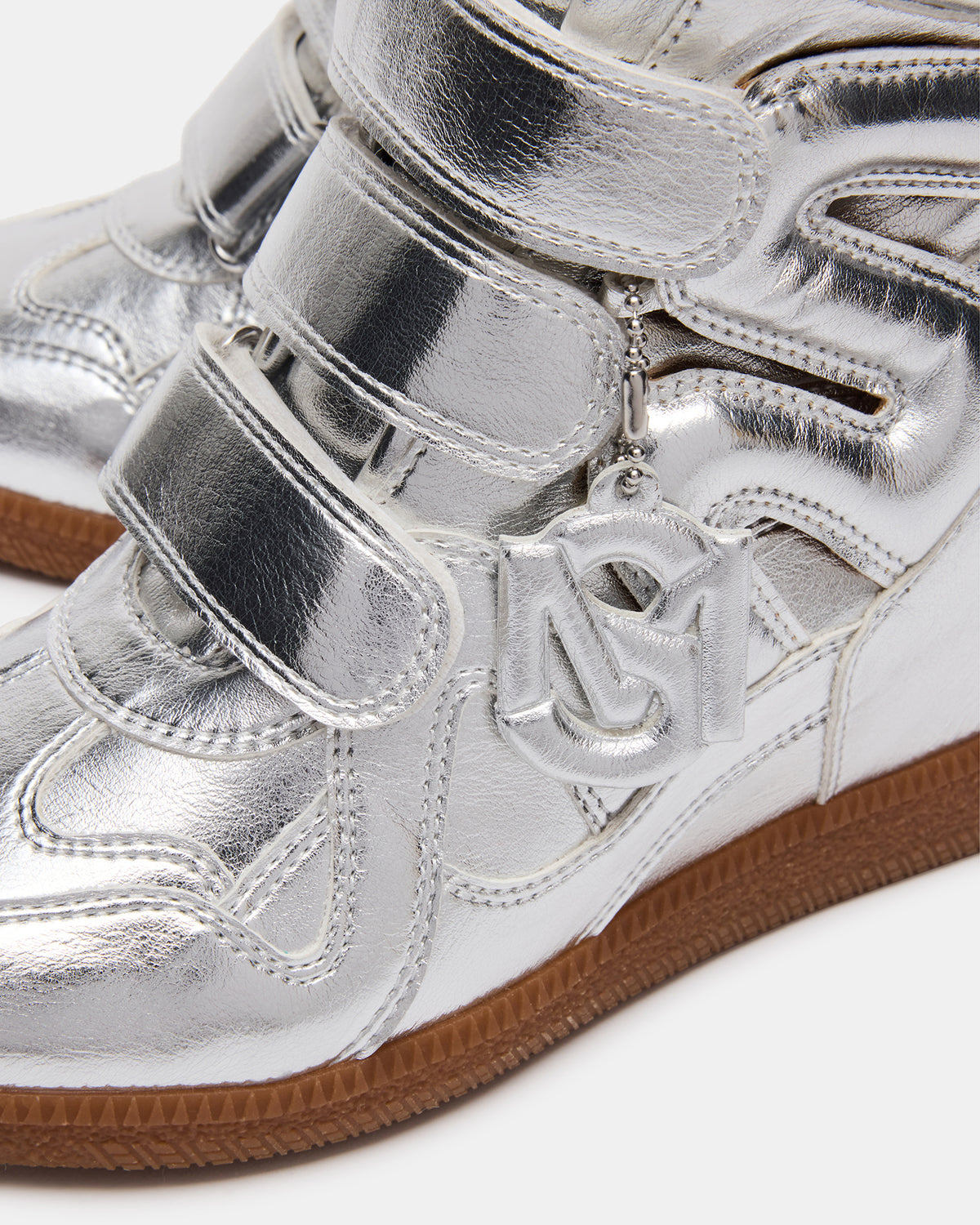 MAVIS Silver High-Top Velcro Women's Sneaker | Steve Madden