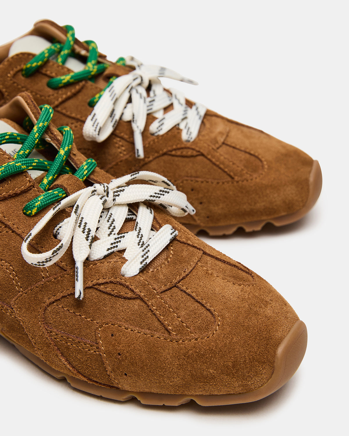 AZIEL Camel Suede Low-Top Lace-Up Women's Sneakers | Steve Madden