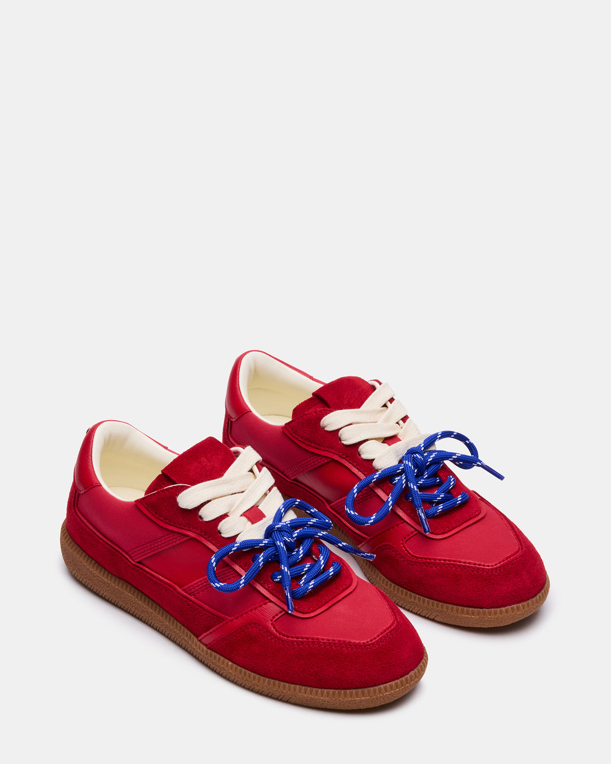 SPORTY Red Low-Top Lace-Up Women's Sneaker | Steve Madden