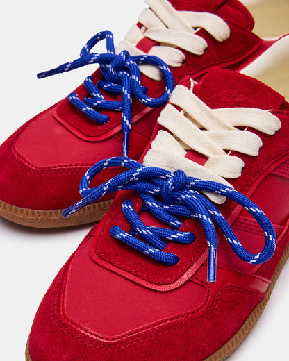 SPORTY Red Low-Top Lace-Up Women's Sneaker | Steve Madden