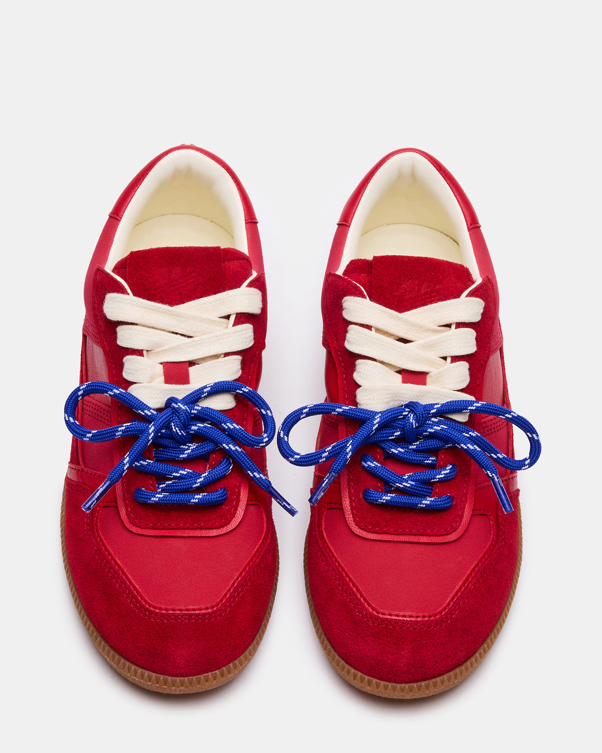 SPORTY Red Low-Top Lace-Up Women's Sneaker | Steve Madden