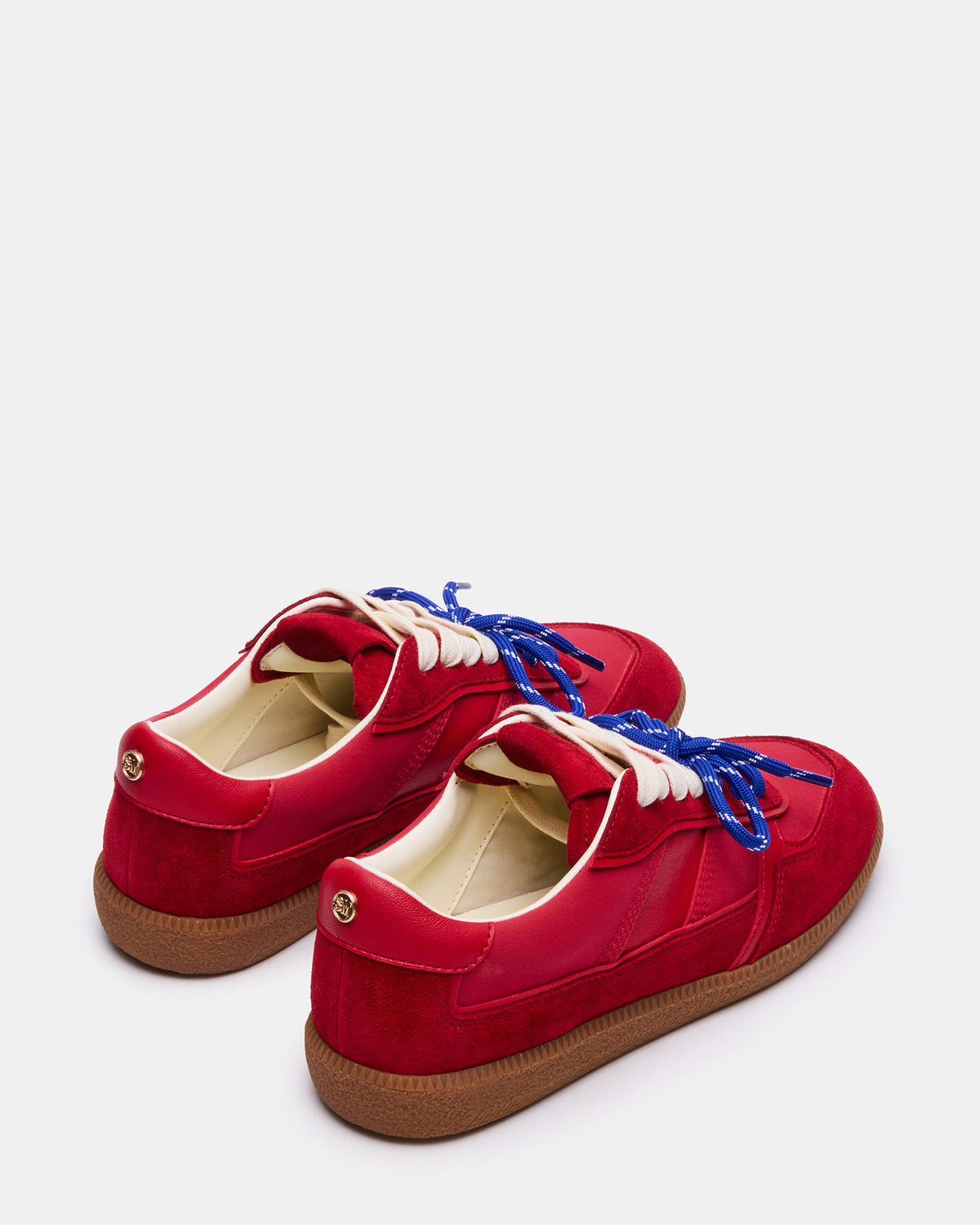 SPORTY Red Low-Top Lace-Up Women's Sneaker | Steve Madden