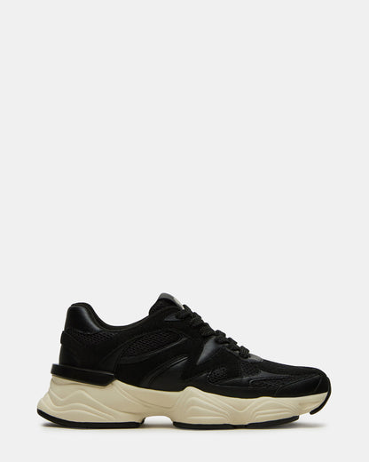 SEBI Black Low-Top Lace-Up Women's Sneaker | Steve Madden