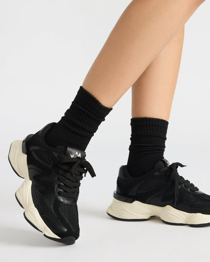 SEBI Black Low-Top Lace-Up Women's Sneaker | Steve Madden