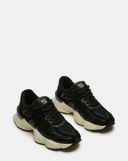 SEBI Black Low-Top Lace-Up Women's Sneaker | Steve Madden