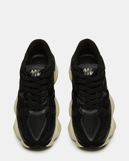 SEBI Black Low-Top Lace-Up Women's Sneaker | Steve Madden