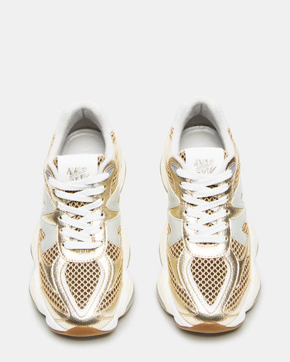 SEBI Gold Multi Low-Top Lace-Up Women's Sneaker | Steve Madden