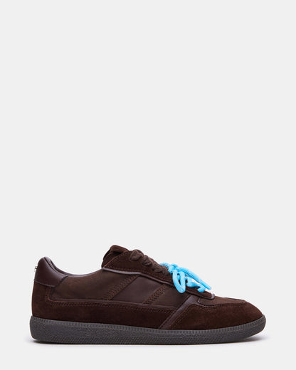 SPORTY Brown Low-Top Lace-Up Women's Sneaker | Steve Madden