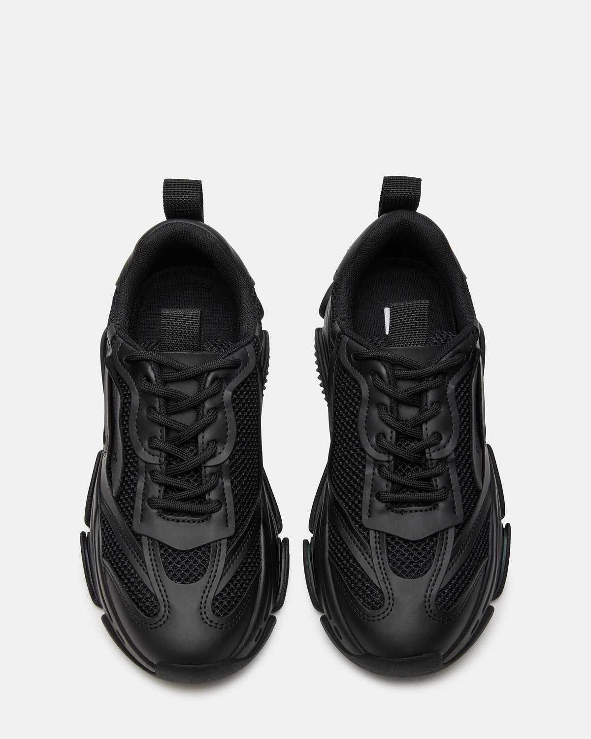 POSSESSION Black Platform Lace-Up Women's Sneaker | Steve Madden