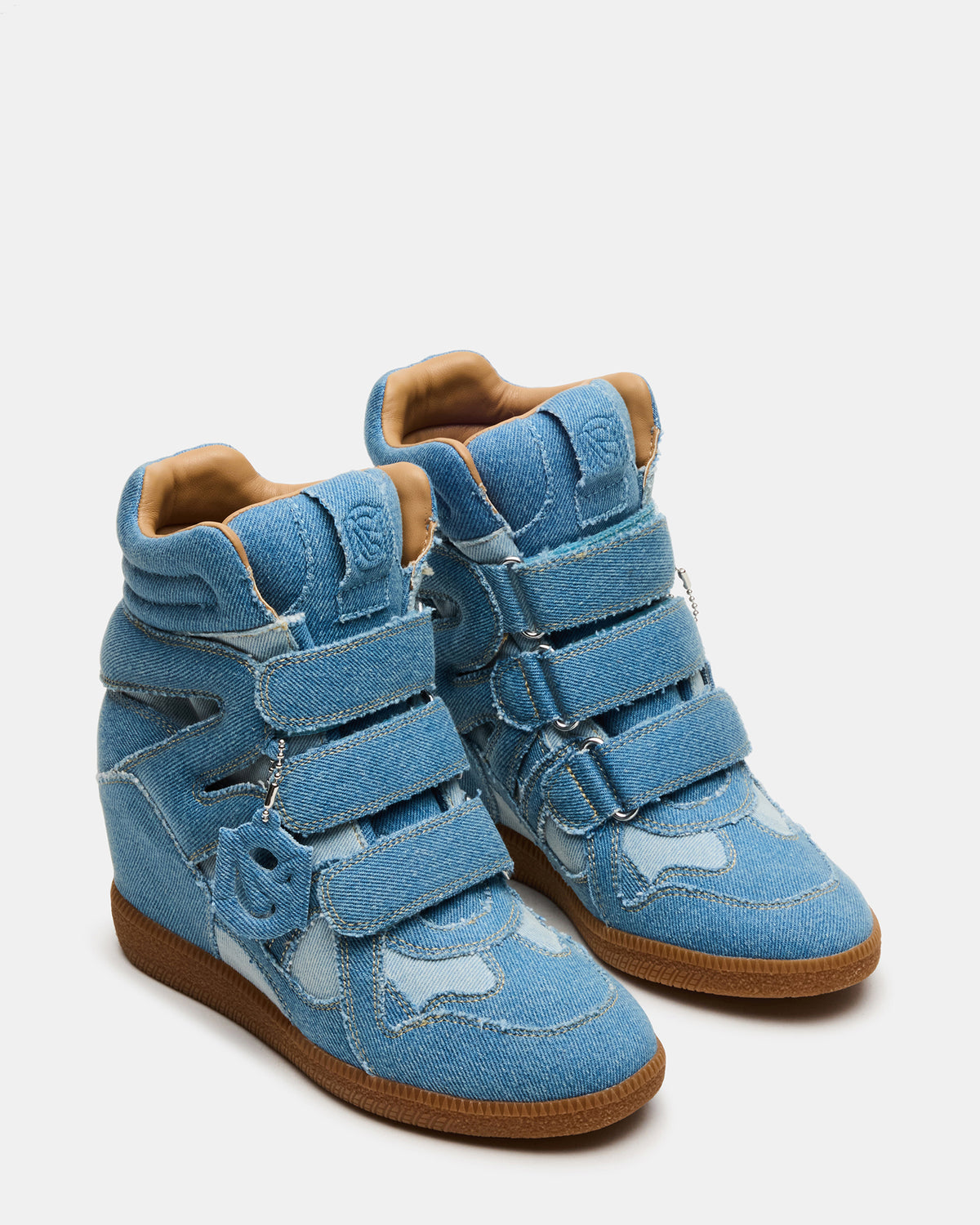 MAVIS Denim Multi High-Top Velcro Women's Sneaker | Steve Madden