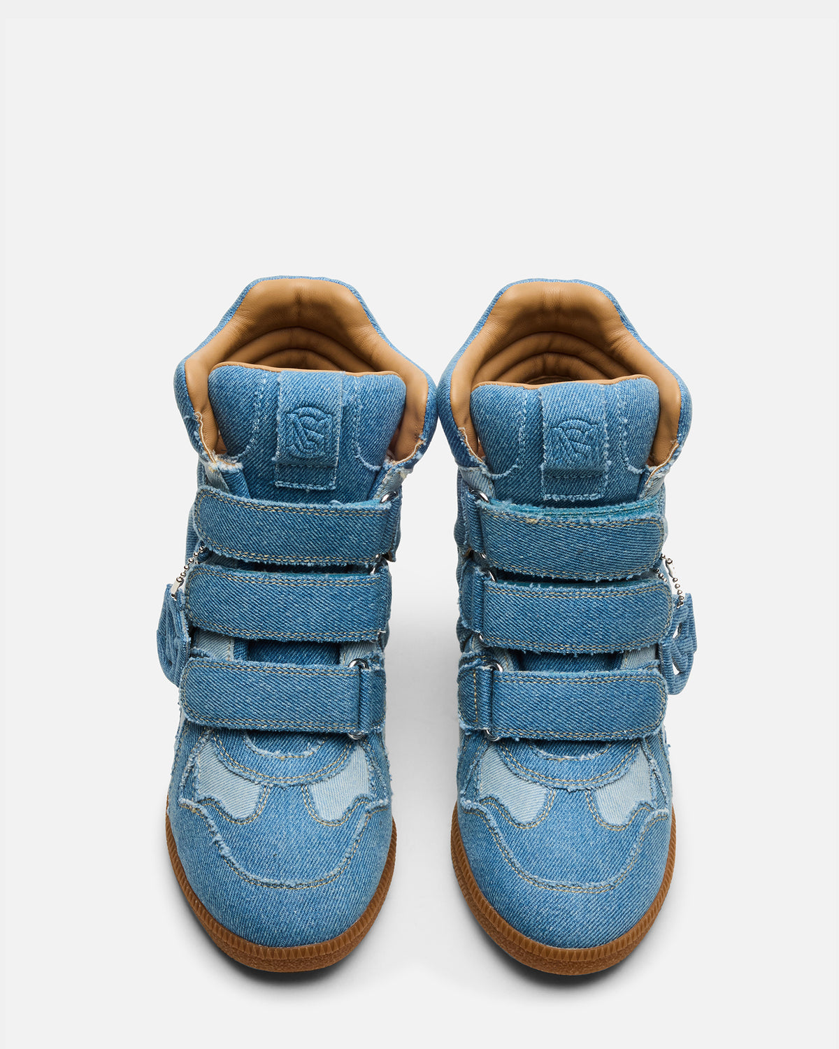 MAVIS Denim Multi High-Top Velcro Women's Sneaker | Steve Madden